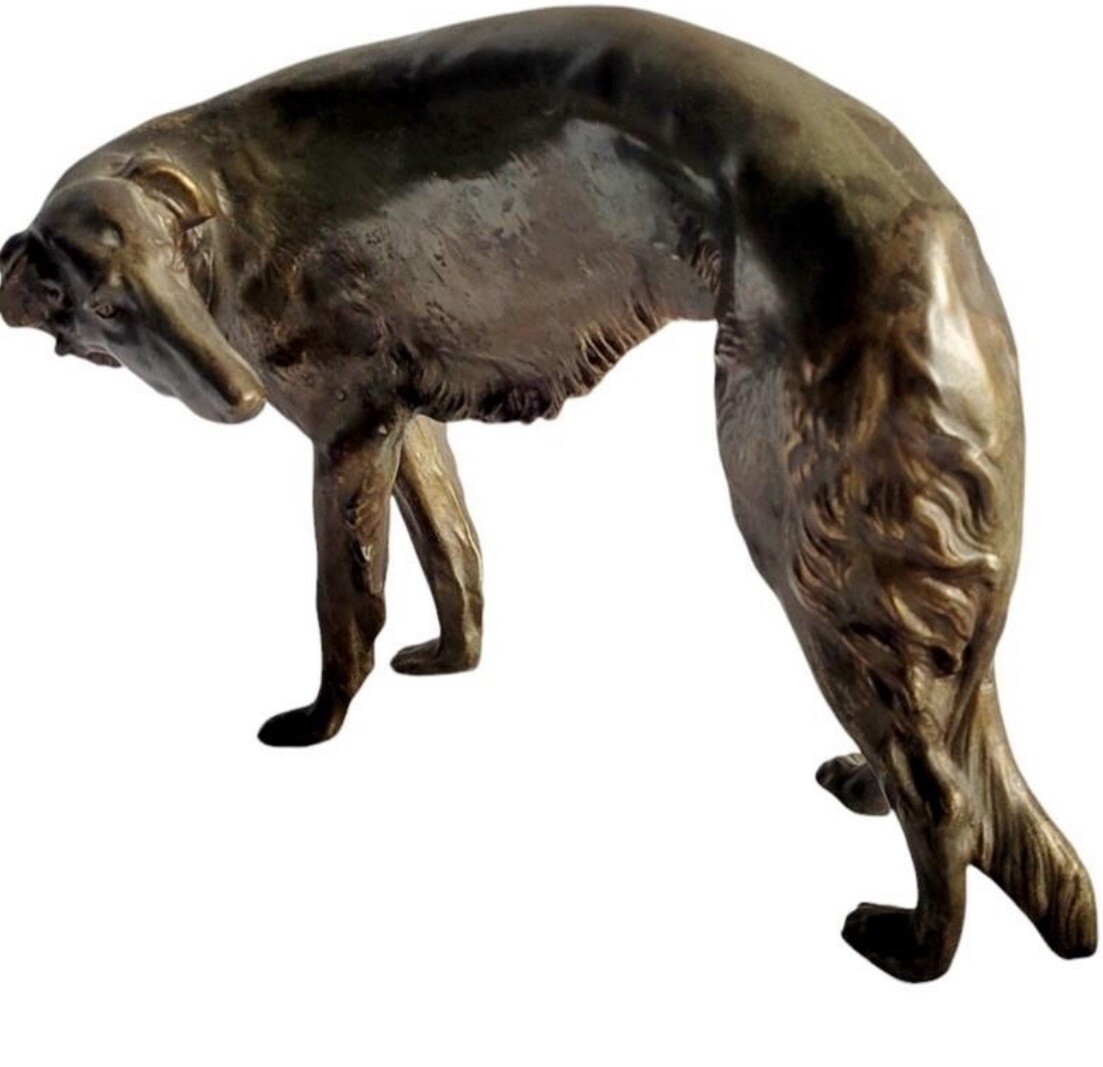 Jennings Bros Bronze Borzoi Statue 1920