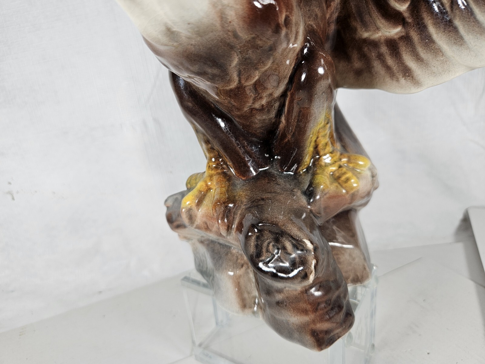 Vintage American Eagle Bird Figurine Porcelain Large Statue 21″ Signed Art