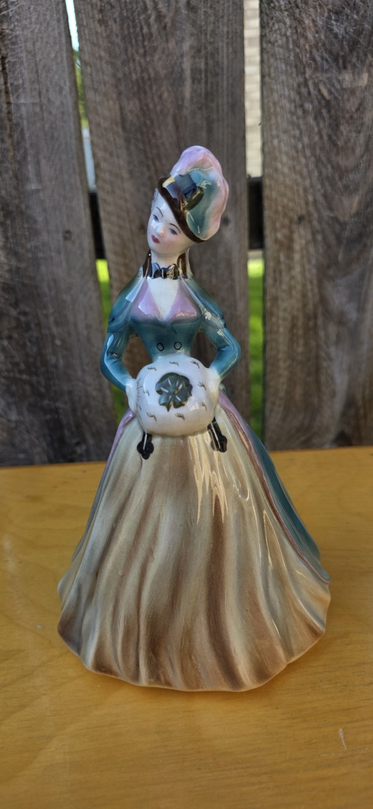 Goldscheider Lady With Muff Figurine 8.25”
