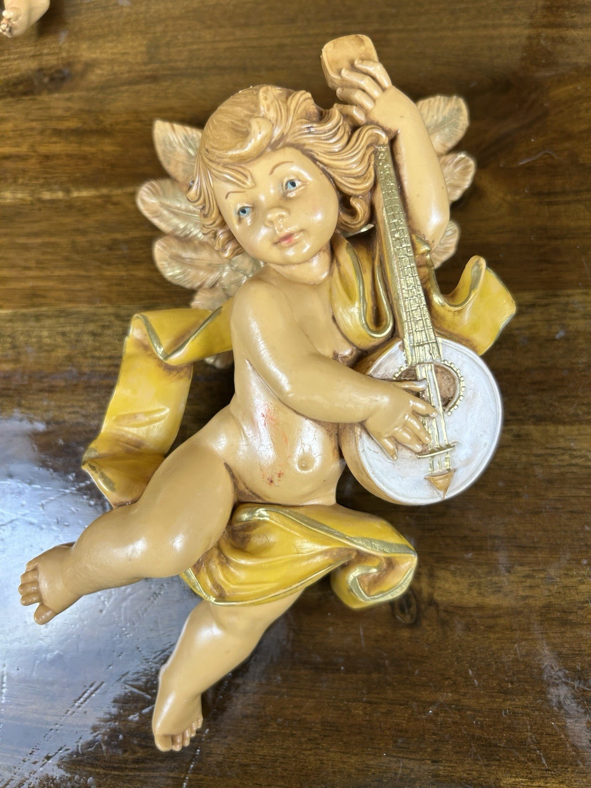 Lot of 3 Vintage Cherubs Angels Playing by Simonetti Depose Italy Large