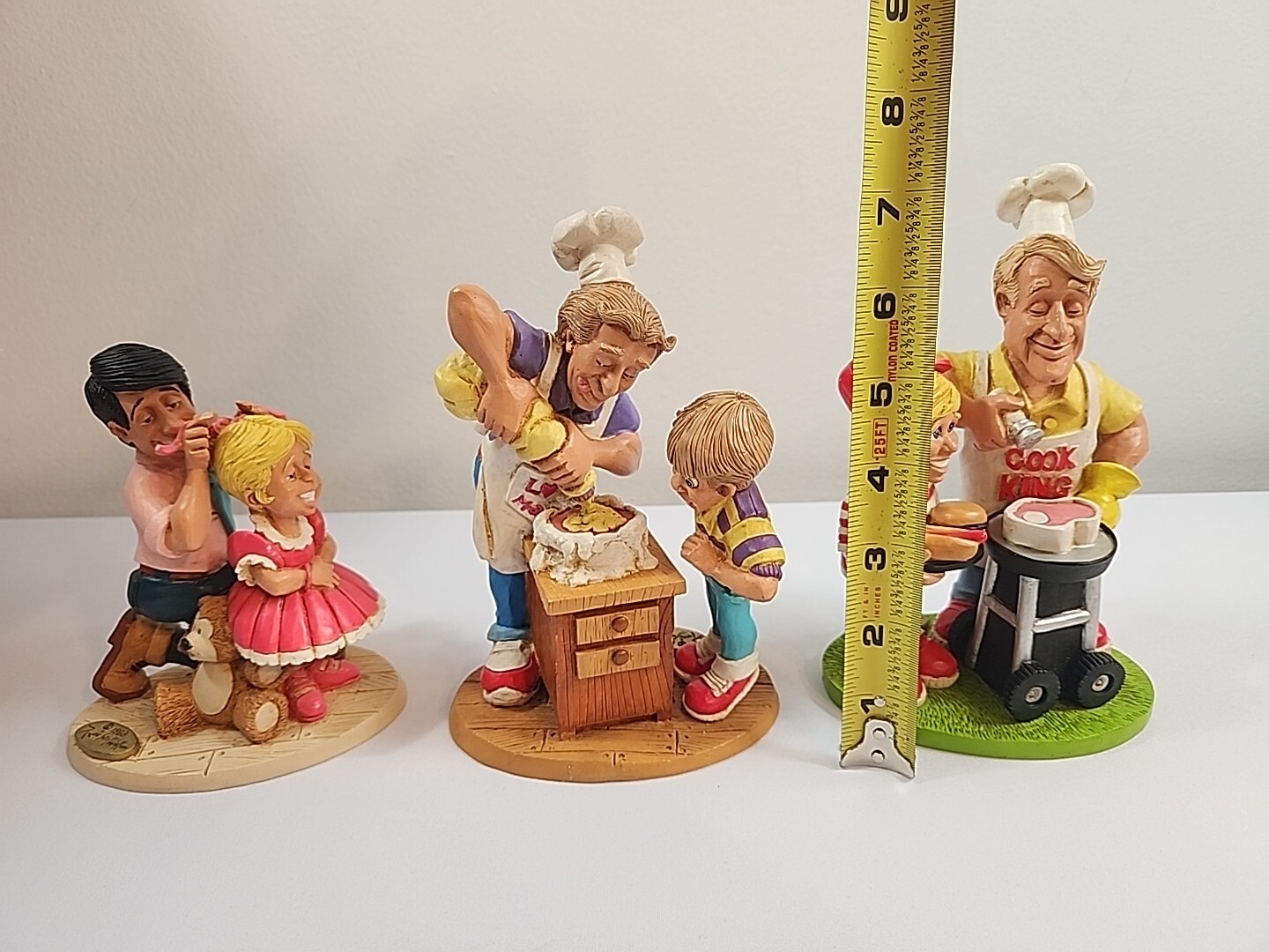 3 X VTG M&R Studios by Michael Walker Resin Figurines Dad / Kid He’s A Real Man