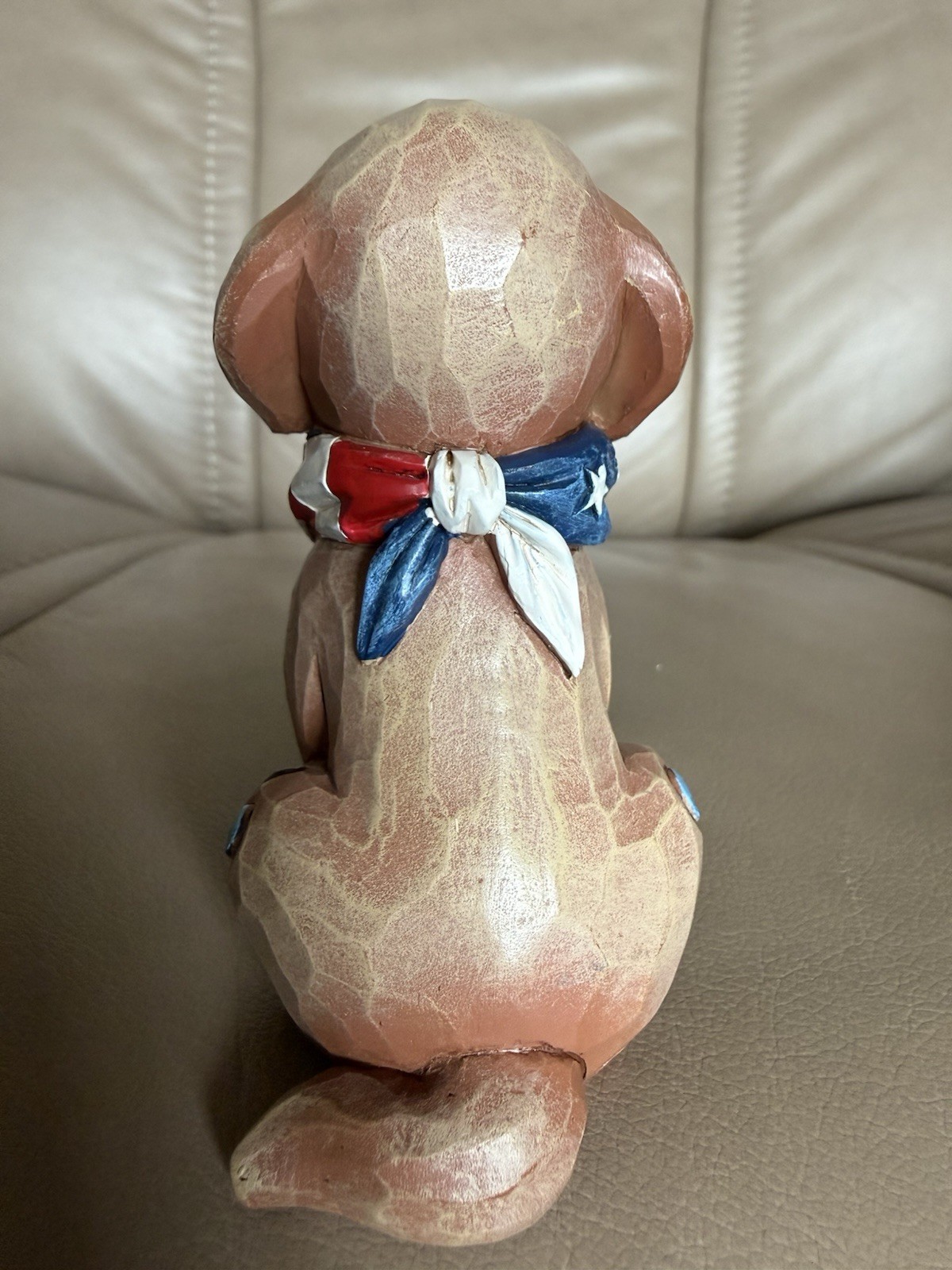 Jim Shore Heartwood Creek Patriotic Puppy Dog w/ Bandana 3.5” EUC