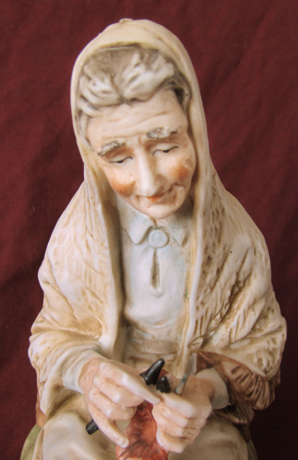Capodimonte Pucci Elderly Couple, Championship 2403 Vtg Figurine Italy Signed