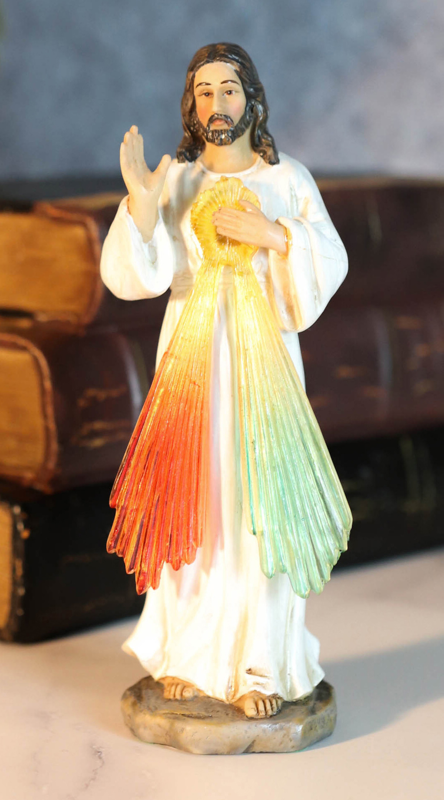 6 Inch Jesus Radiating Divine Mercy Religious Statue Figurine