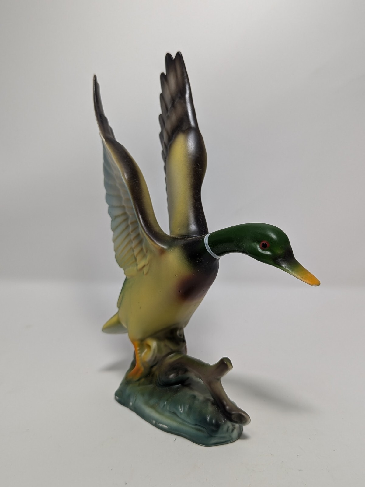 Delightfully Colorful Mallard in Ceramic Hand painted in Japan 6″ Tall x 6″ #1