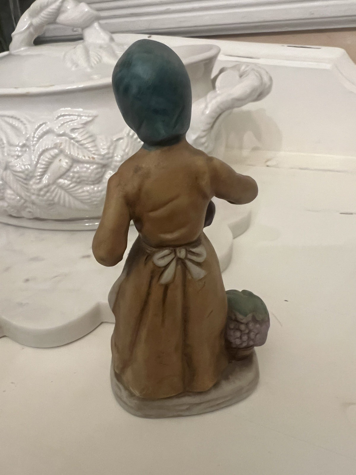 Lovely Vintage WIW Porcelain Figurine Made in Korea, 6” Tall