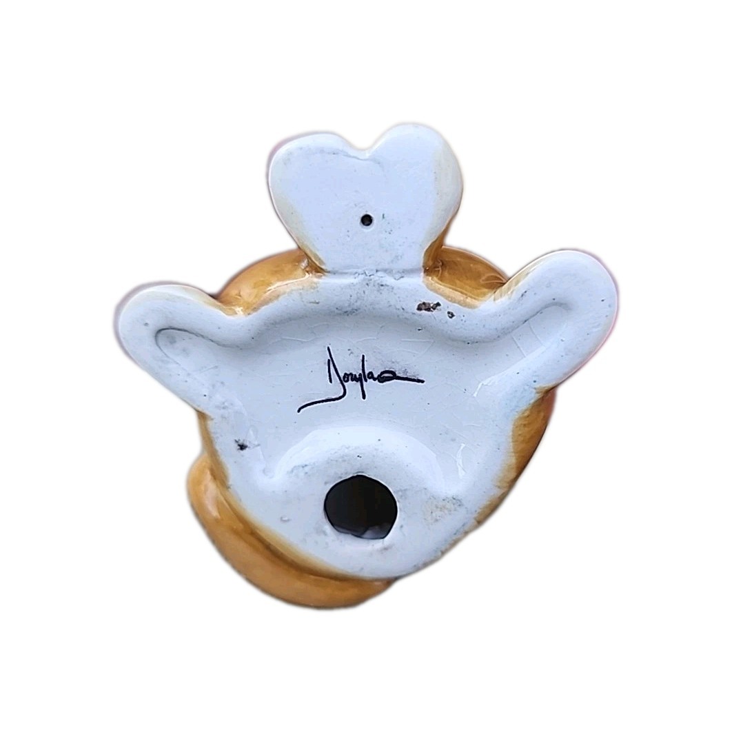 VTG Russ BERRIE Douglas Floppy Ears Dog Handpainted Glazed Miniature 2″ Figurine