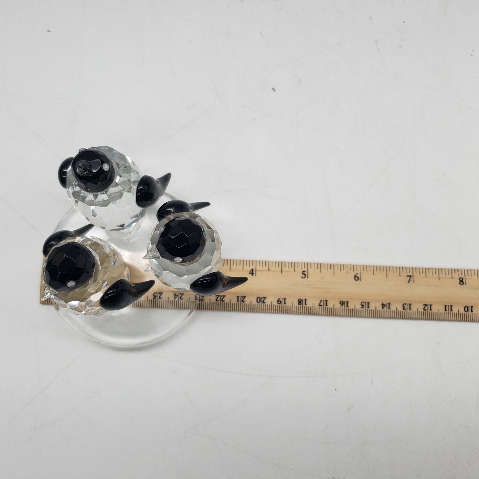 3 Penguins Shannon Crystal Figurine Black Clear Crystal 2.75″ T