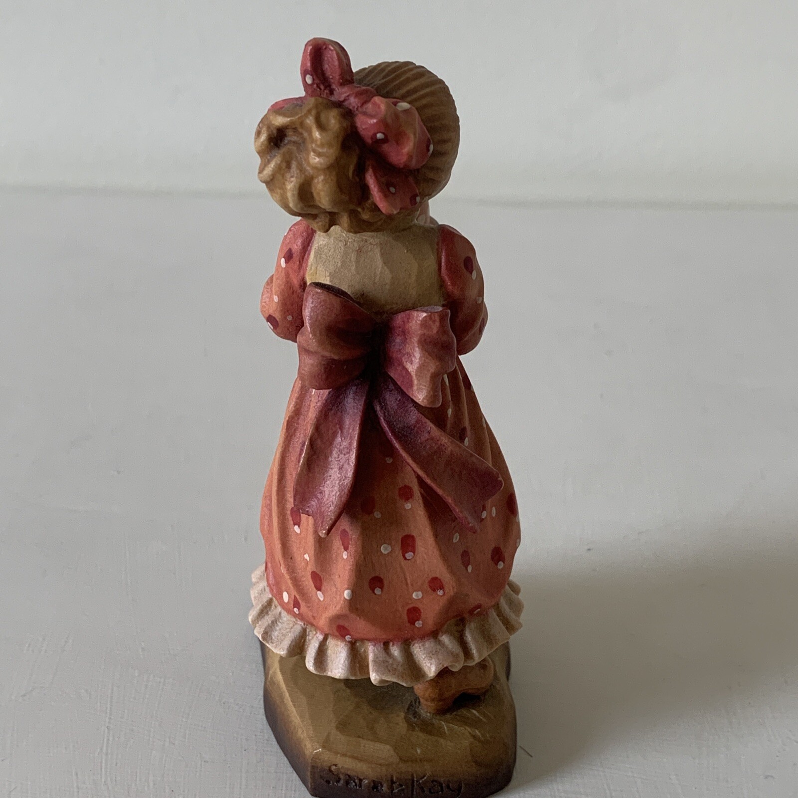 ANRI VALENTINE Flavio Signed Sarah Kay 5th Anniversary 4.5″ Vintage Wood Figure