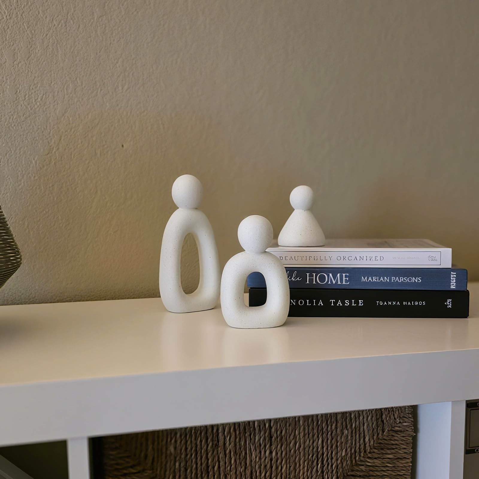 3-Piece Abstract Family of 3 Figurines | Home Decor Living Room, TV Stand Dec…