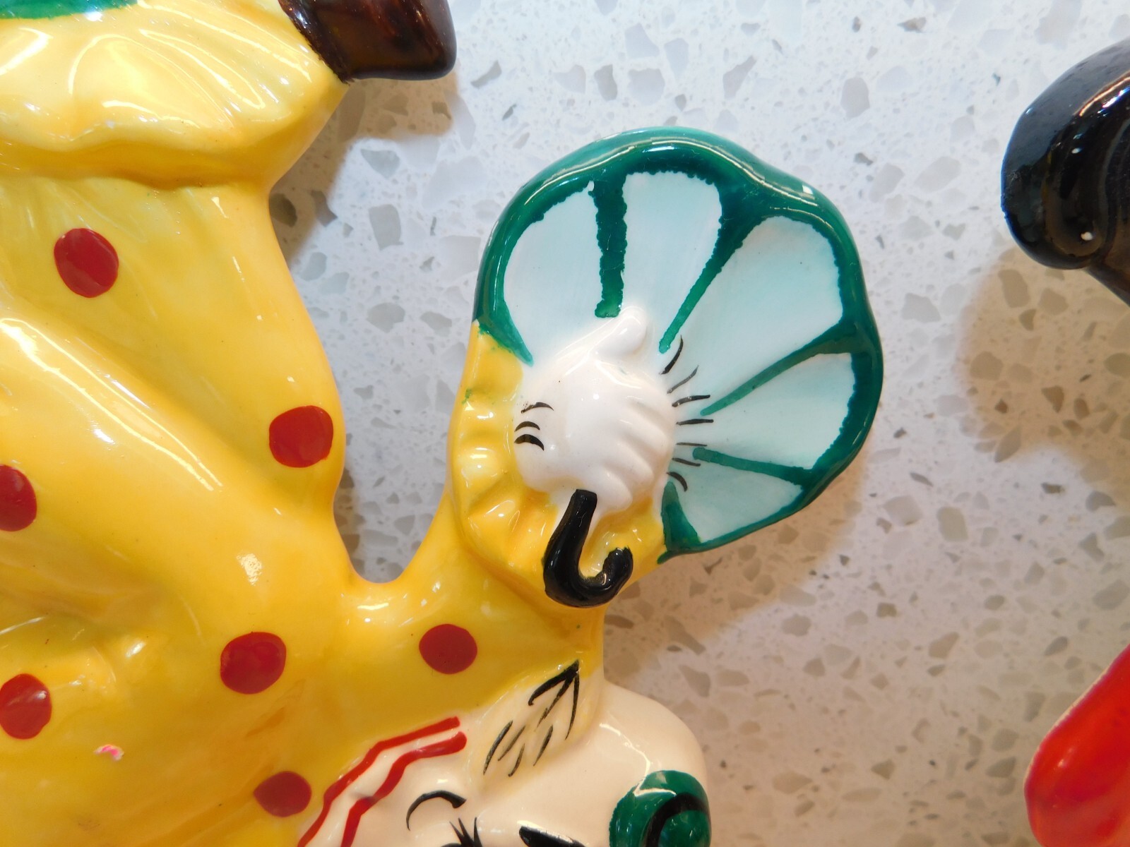 Set of Two Vintage Yona Originals Wall Art Ornament Clowns C1956 Japan