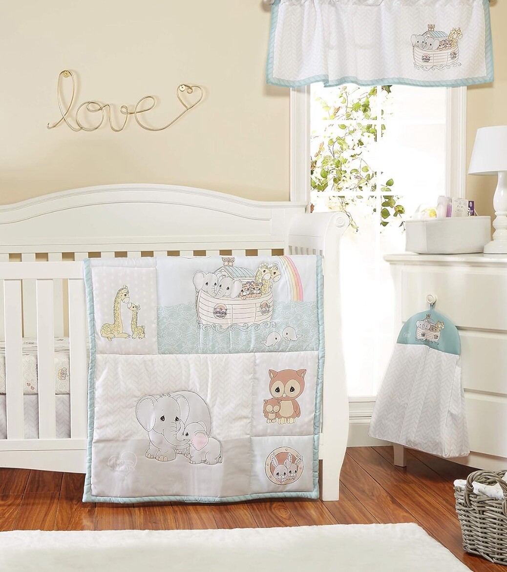 Precious Moments Noah’s Ark Window Valance for Toddler Baby Boy 60”x15” Unisex