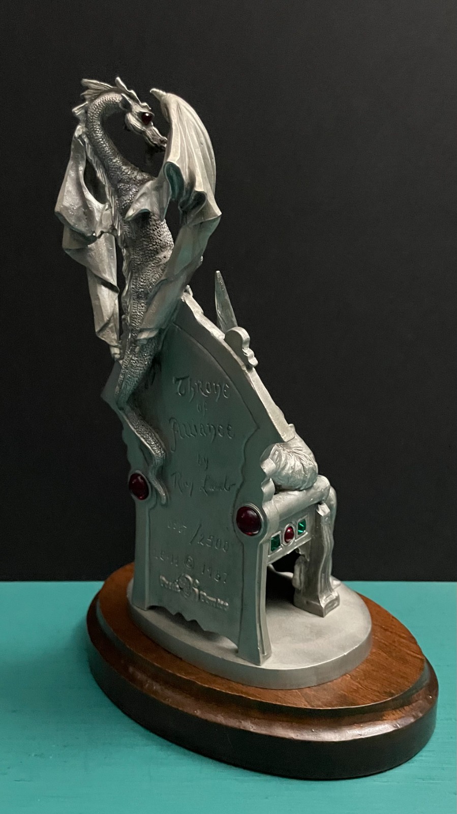 Lamb Perth Pewter Wizard Warlock Alliance Throne Winged Dragon Fantasy Statue LE
