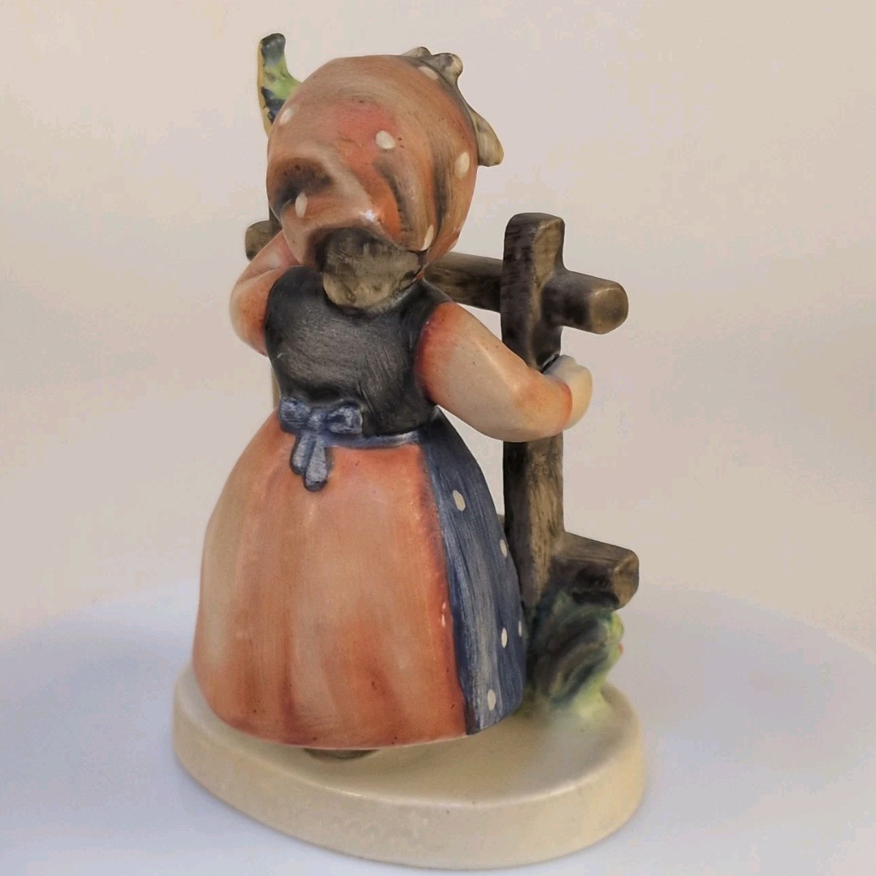 Hummel Signs of Spring 203 2/0 TMK4 Goebel W Germany Girl Fence Bird Figurine