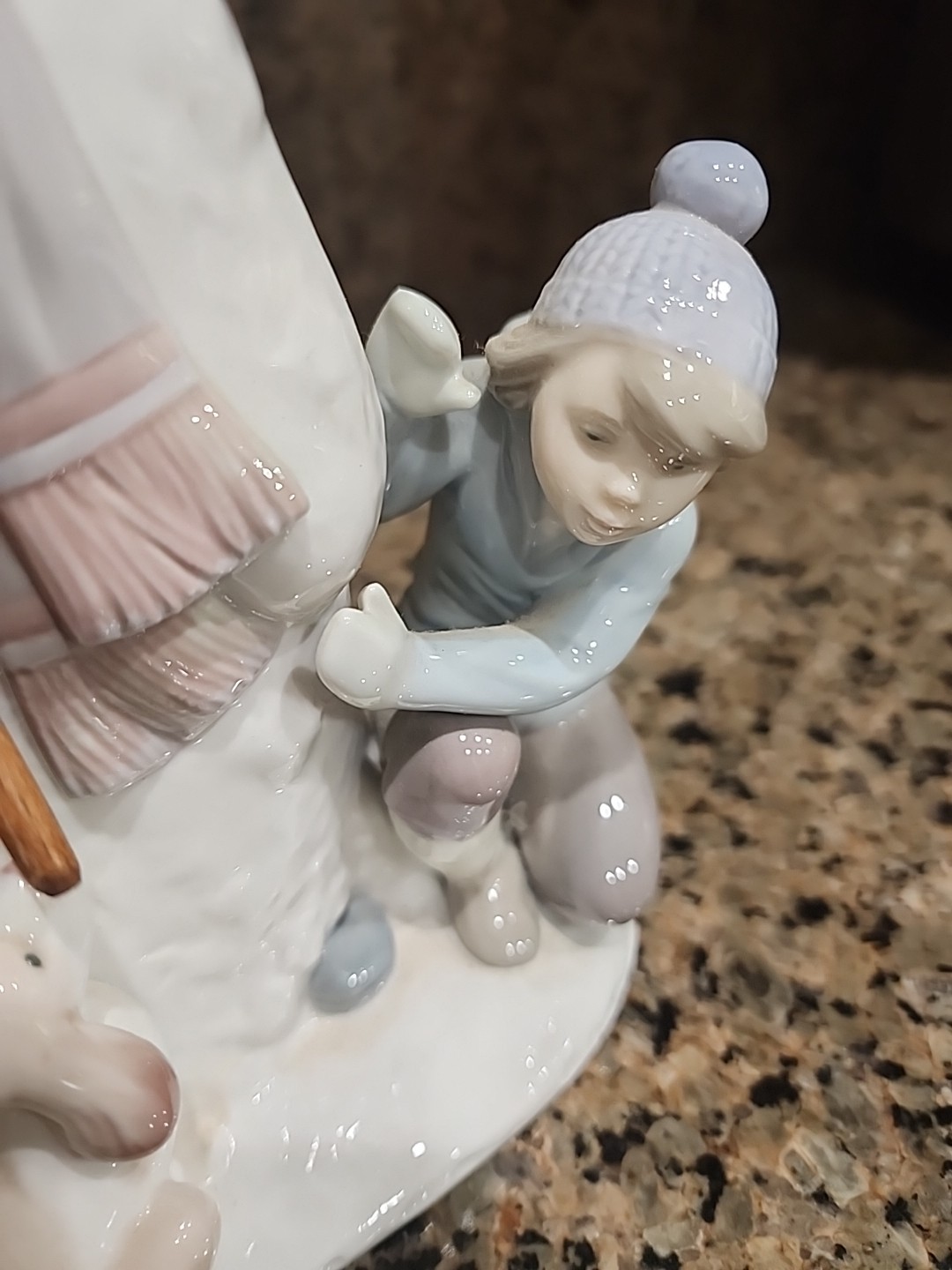 Lladro “Girl With Snowman” #8168 Figurine – 8.5 Inches Tall