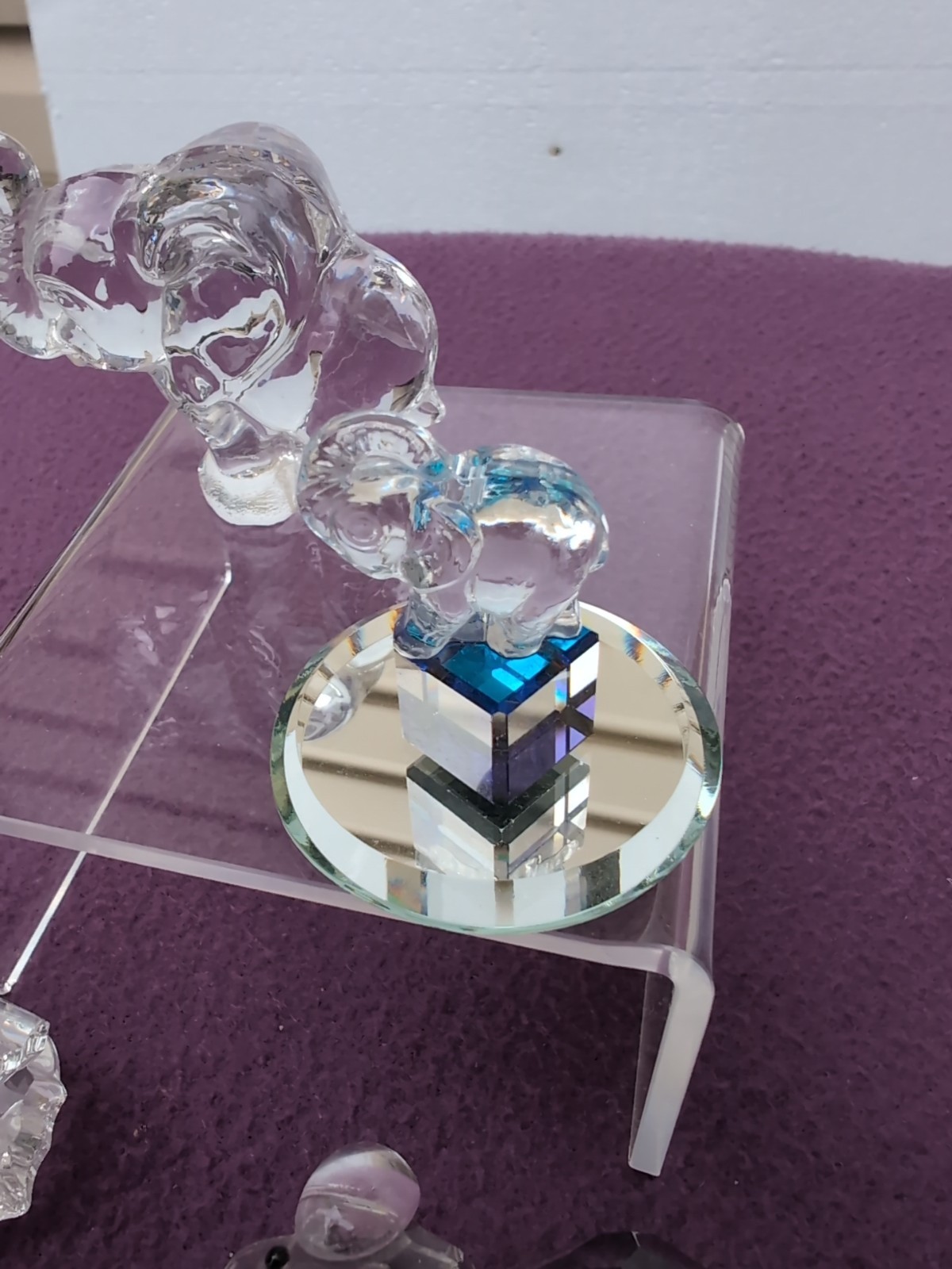 Mini Glass Figures 5 Pcs Elephant
