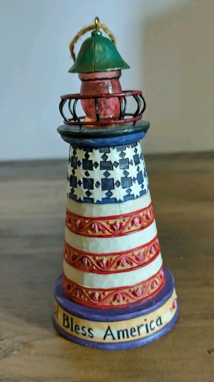 2007 Jim Shore Heartwood Creek Patriotic Ornament God Bless America