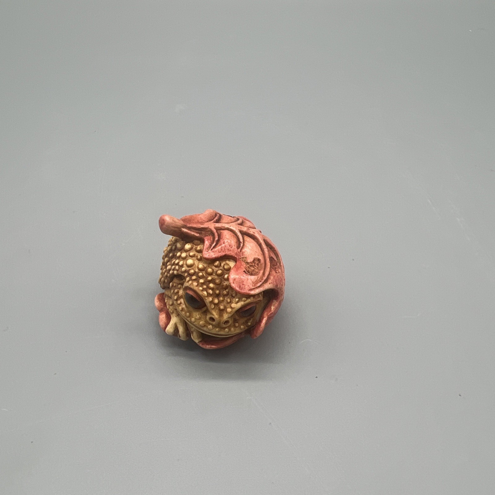 Adam Binder Editions Figurine Limited ABE Netsuke Croak Frog Toad Orange 72/300