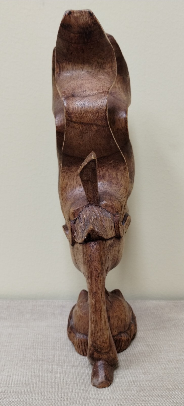 Carved Wood Exotic Kissing Loving Couple Sculpture Carving 8.5 inches