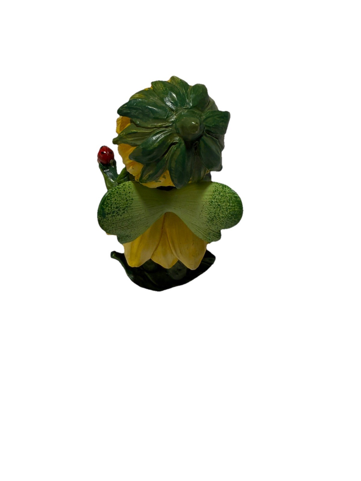 Vintage Garden Pixie Flower Fairy Figurine Set of 2 Nature Fairies Bee Flower