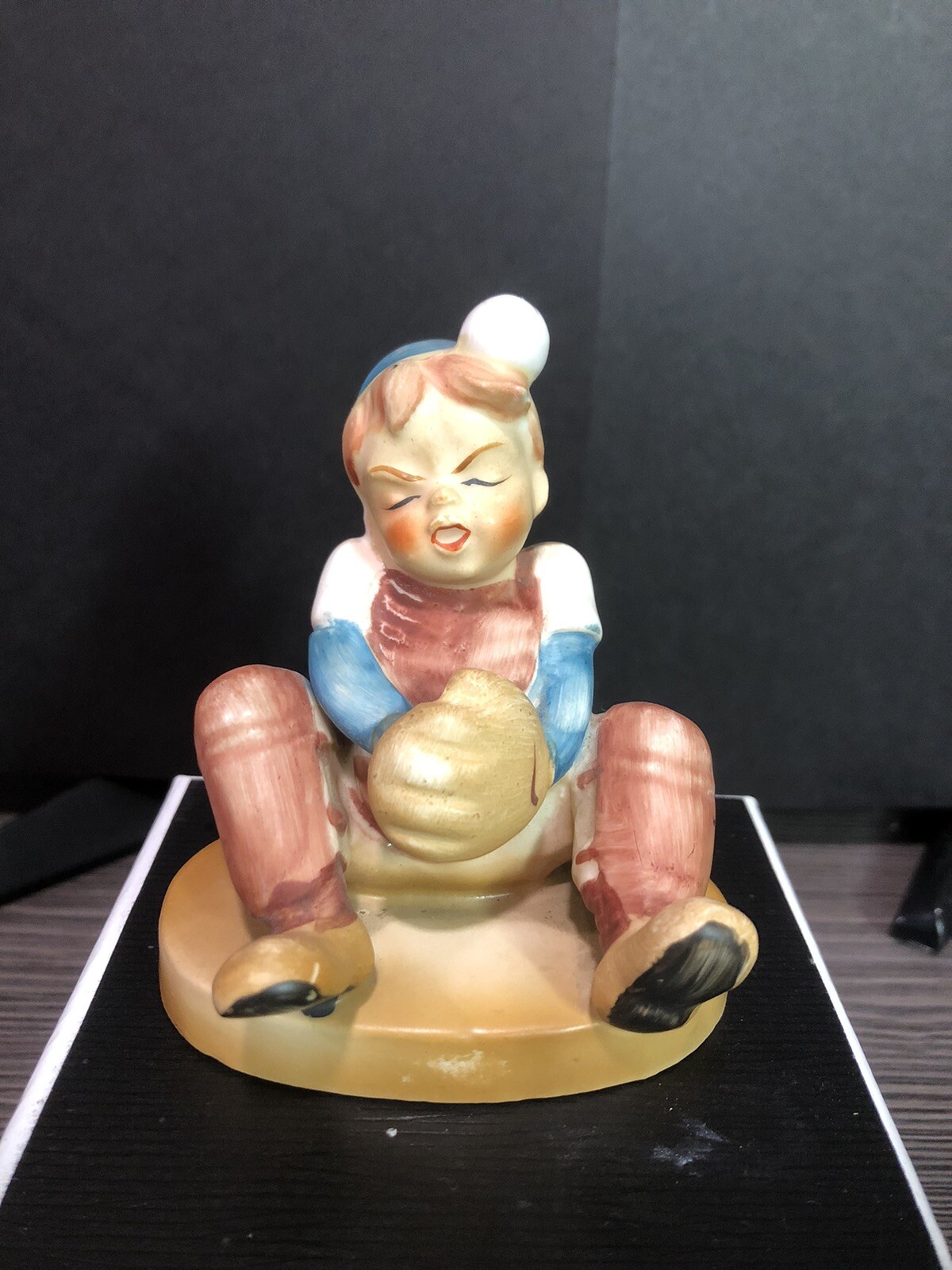 Kelvin Figurine Baseball Catcher Sports Vintage Bisque 1959