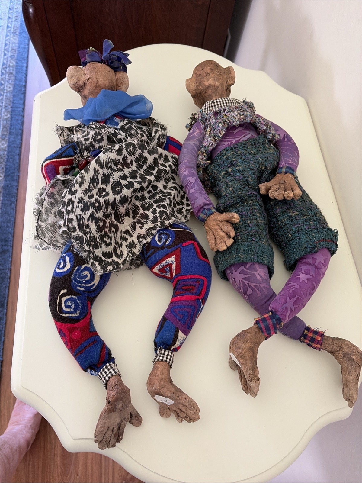 Monkey Whimsical Dolls, Not Sure Of Mfg As Not Markings Can Be Found. M&F