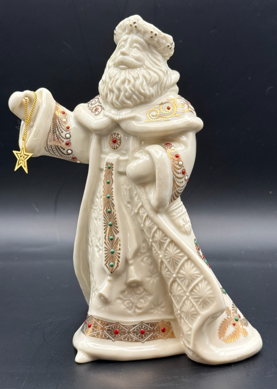 Lenox Classic Jewels Collection Porcelain Victorian Santa Figurine 7″