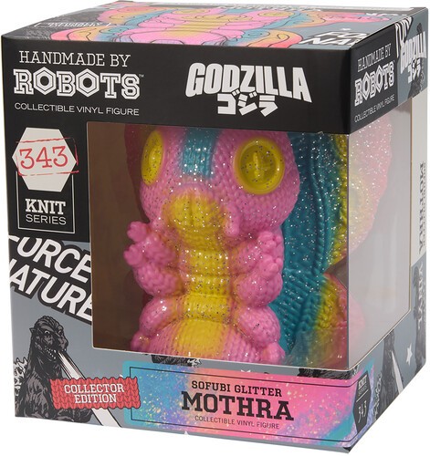 Handmade by Robots – Godzilla – Mothra #343 (Sofubi Spray Glitter) [New Toy] L