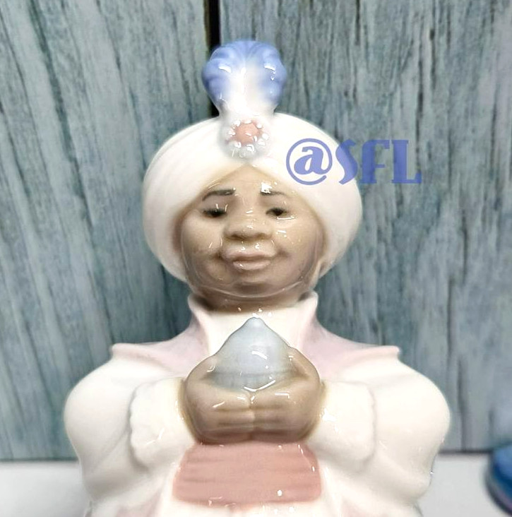 Vtg Lladro King Balthasar Wise Men Christmas Ornament Retired Decor Collectible
