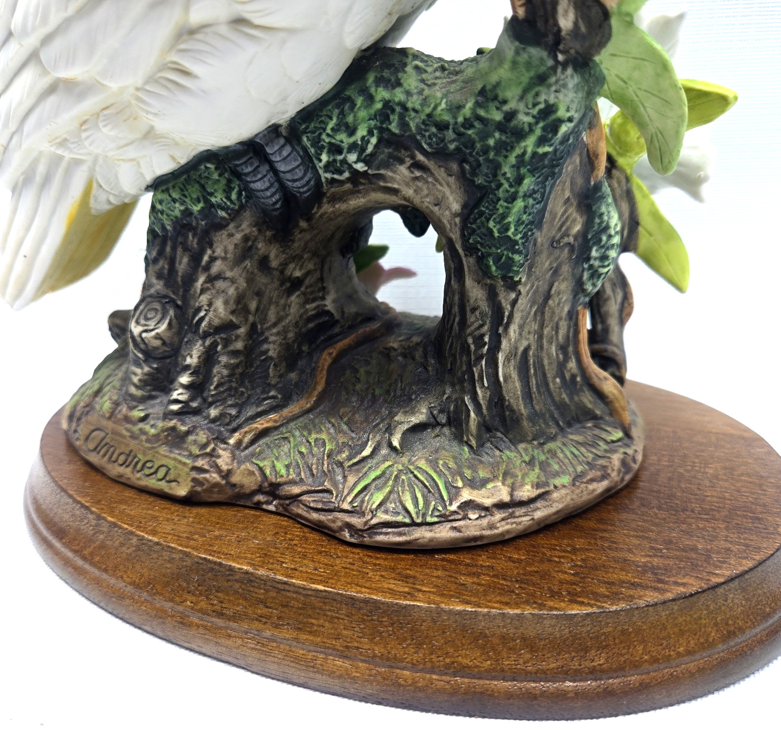 Andrea by Sadek Yellow Cockatoo Parrot Figurine Made in Japan #6643 *READ*