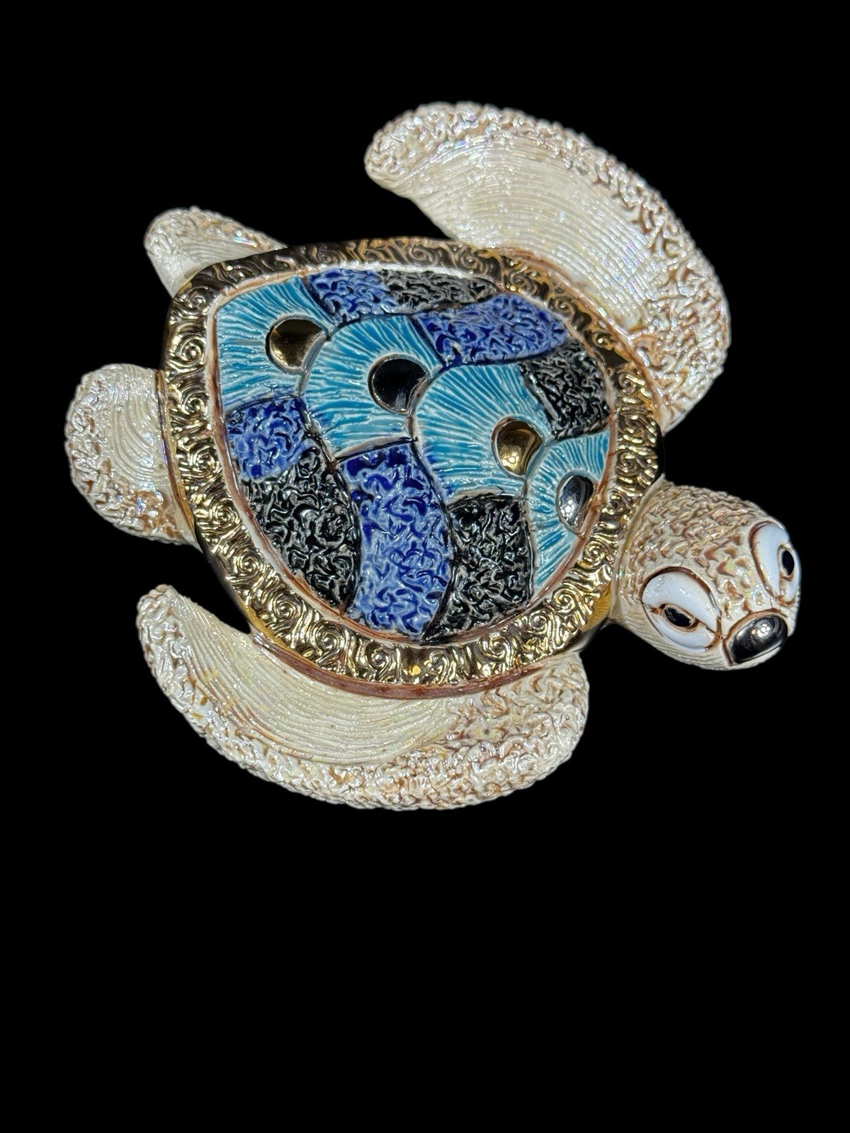 DeRosa Rinconada Family Figurine – SEA TURTLE – F231 – Handmade Ceramic Sculpted
