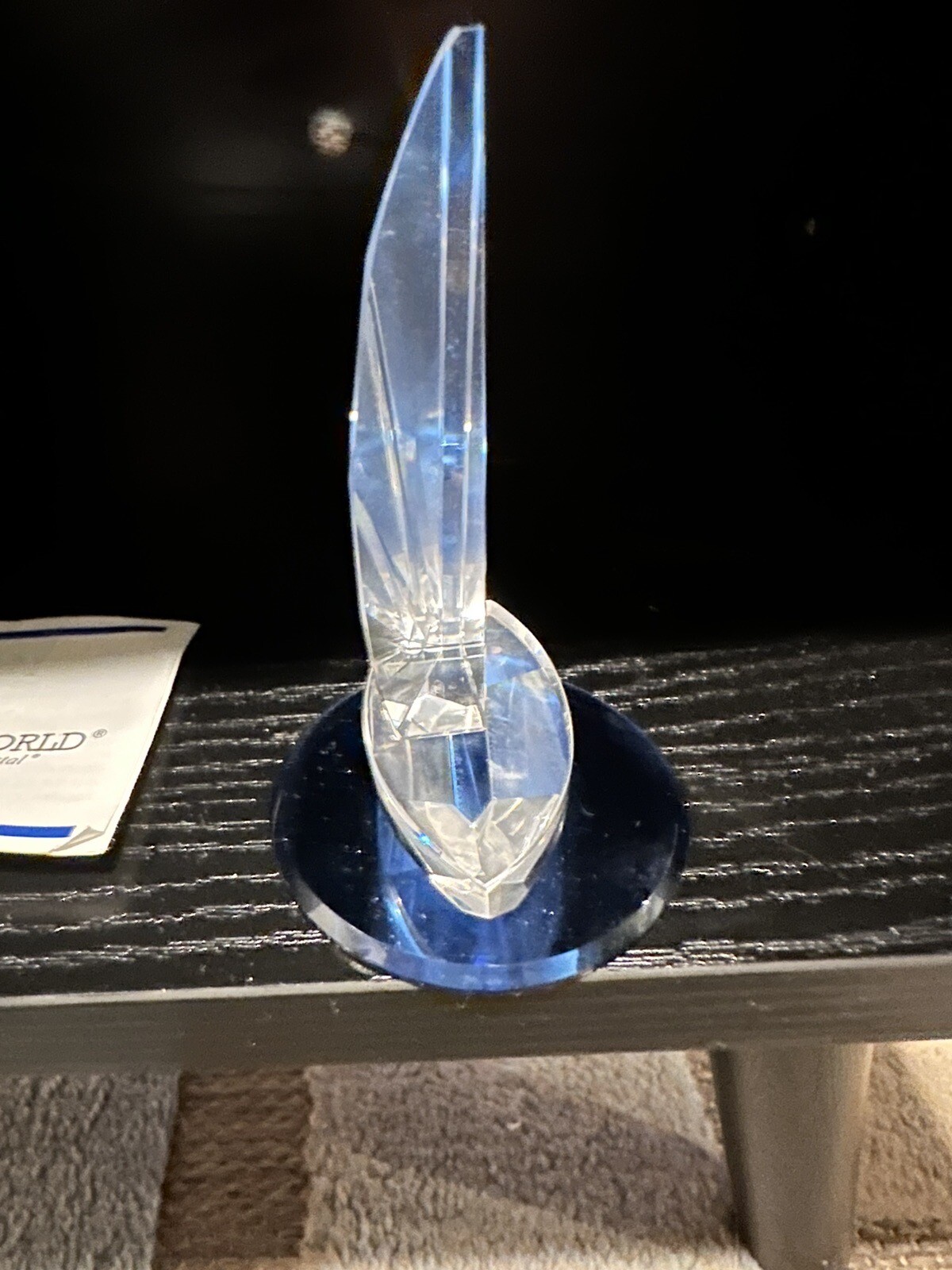 Crystal World Sailboat 3.25 inches Tall