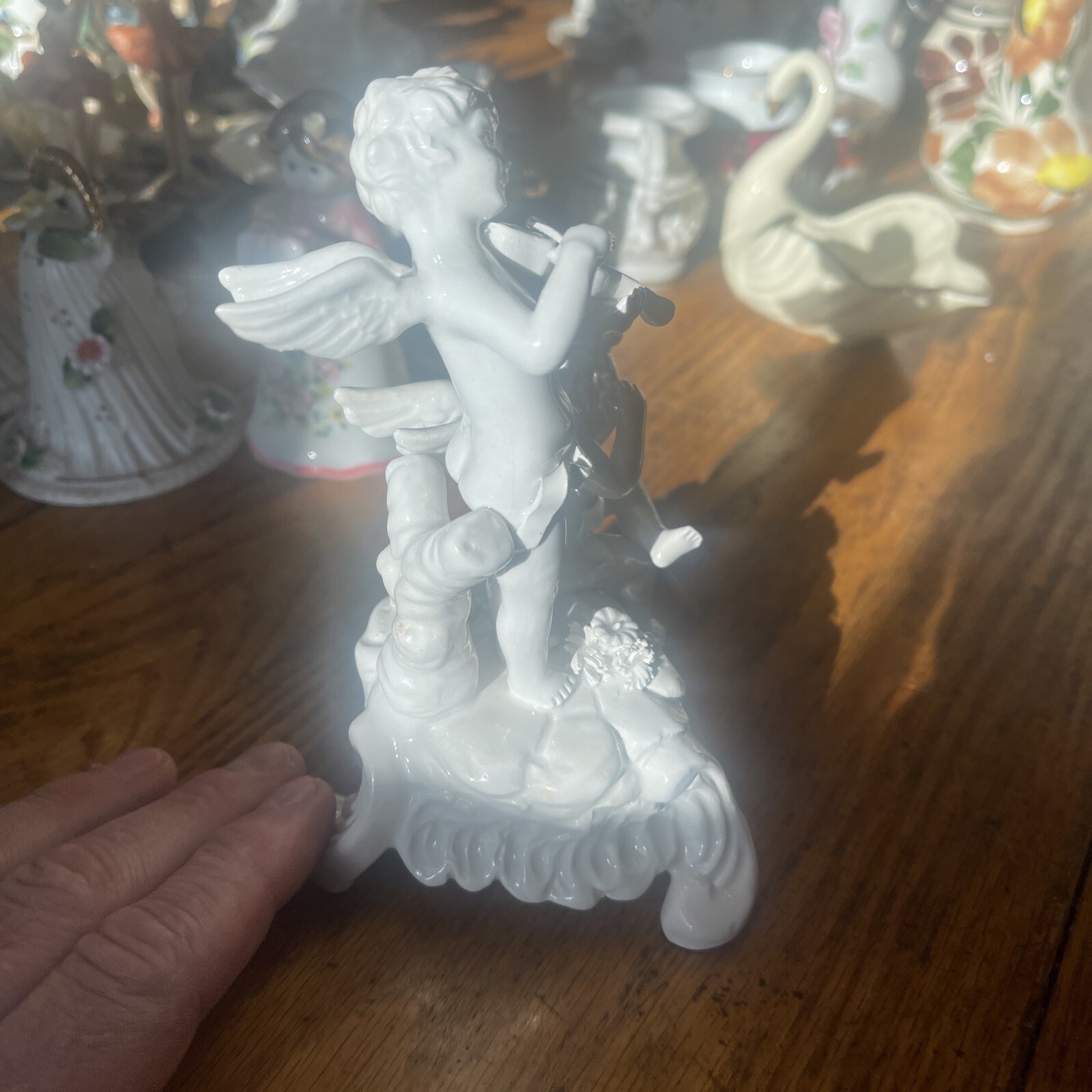 Ceramic Cherubs Playing Instruments Made In Italy La Rocca Ceramica Di Bassano