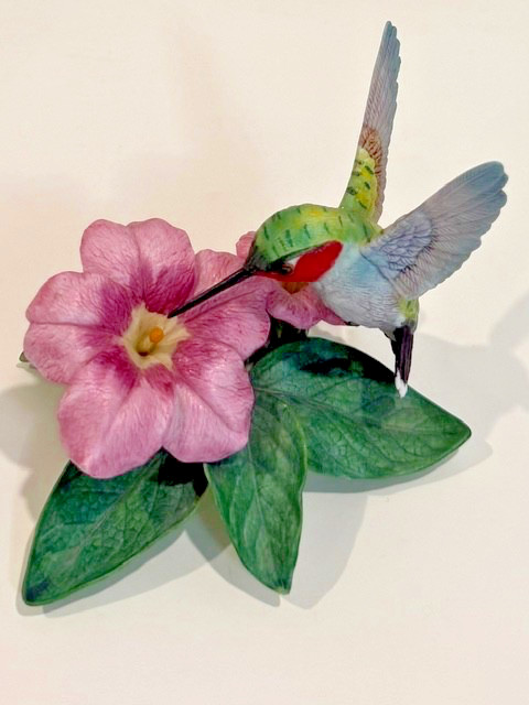 VTG Lenox Garden Birds Ruby-Throated Hummingbird Porcelain Figurine