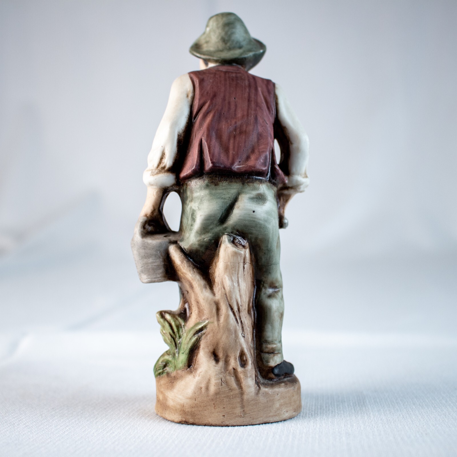 Vintage NORLEANS JAPAN Old Man Gardner Bisque Figurine Statute 5.57″L x. 2.5″W