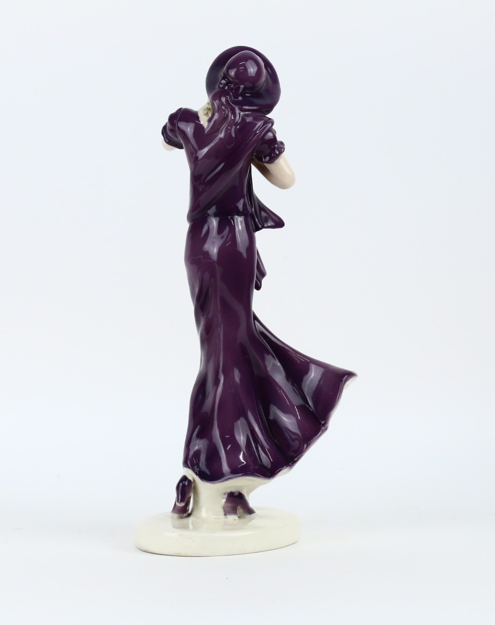 Friedlaender, Belmuth & Stiefler (?) Czechoslovakia Purple Lady Figure