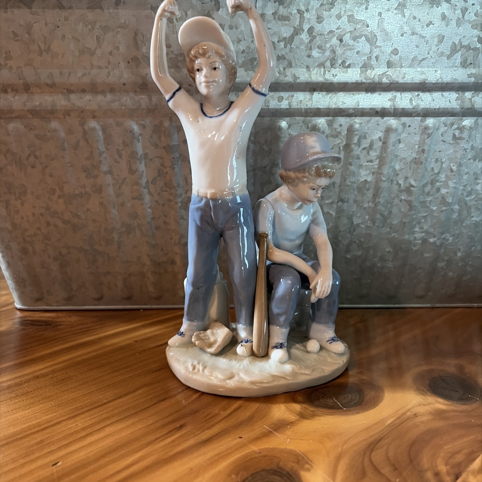 1989 Paul Sebastian “Home Run” Baseball Porcelain Lladro style Figurine.