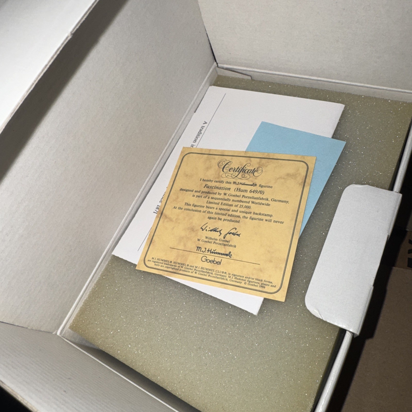 7 EMPTY HUMMEL BOXES *NO FIGURES* 1990’s Some Paperwork In Boxes *Pictures*