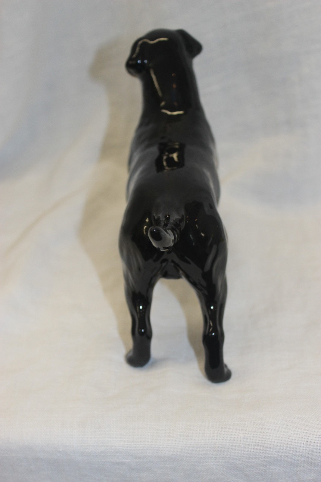 Beswick England Black Glazed Lab Dog Figurine Labrador 8 1/2″ long
