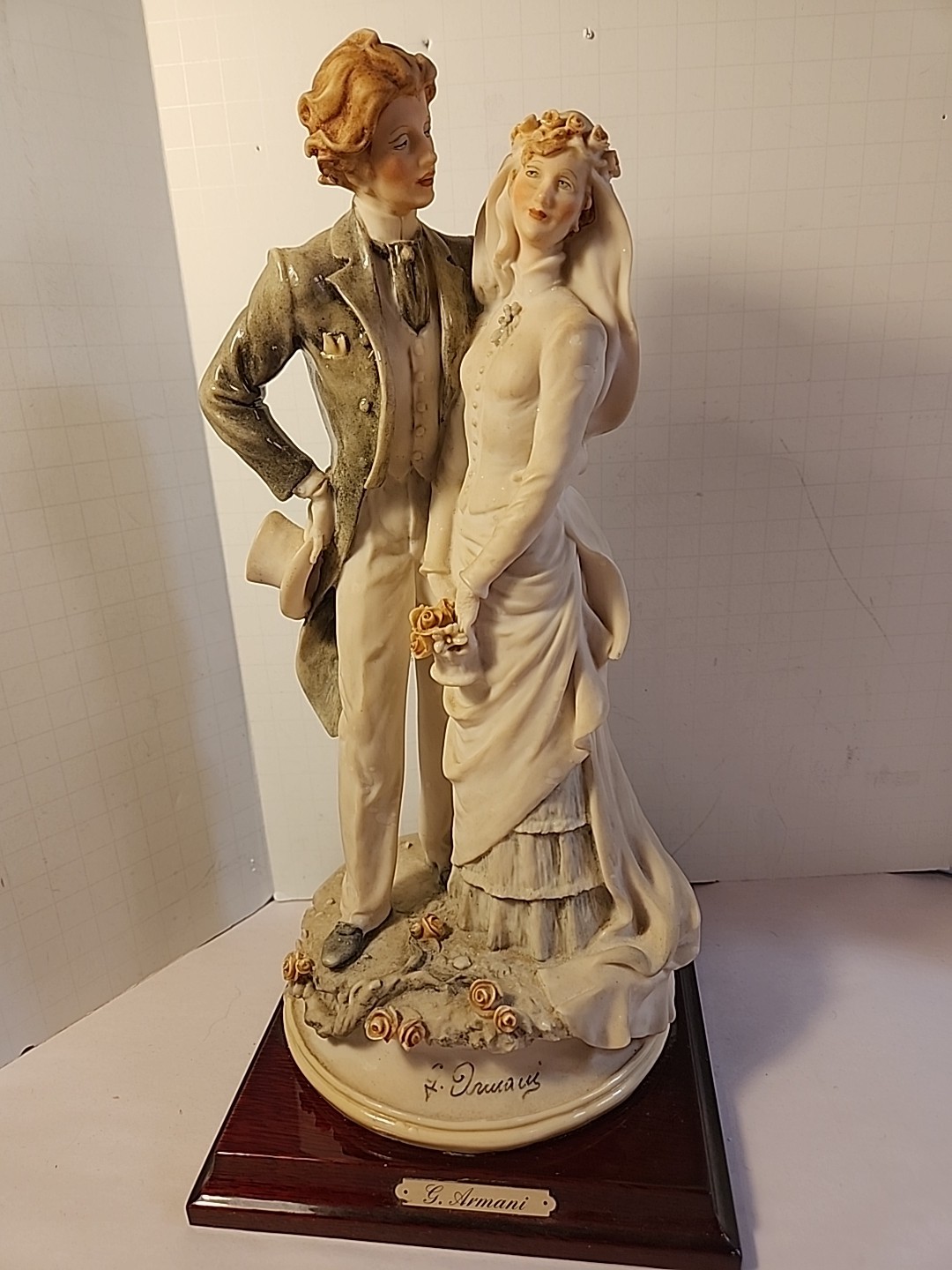Vtg Giuseppe Armani figurine Florence Bride/Groom Statue Porcelain 12″