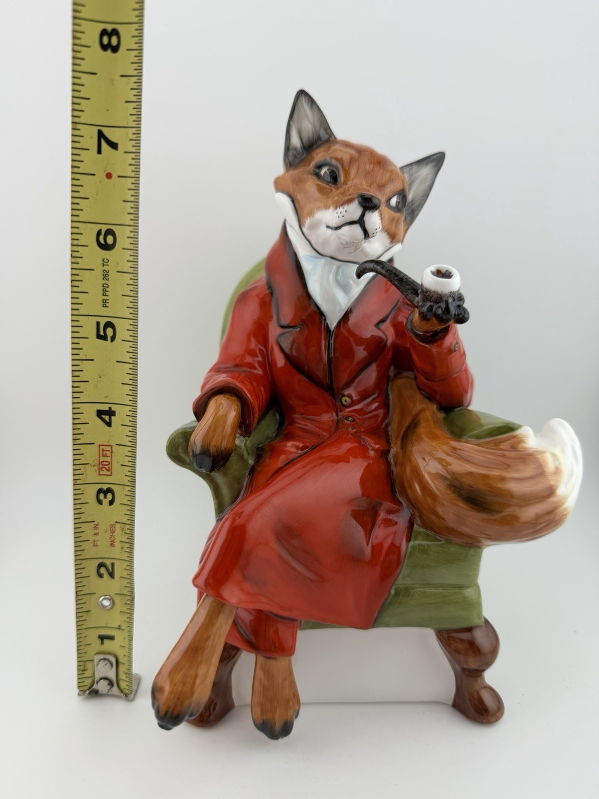 Royal Stratford Mrs Fox w/ Pipe Figure 7.5” Limited Edition Hand Painted England