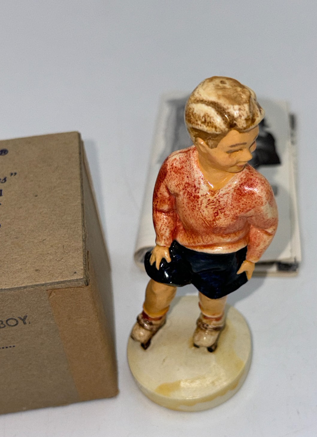 Sebastian Miniatures Sidewalk Days Boy Skating Figurine 6229 Box