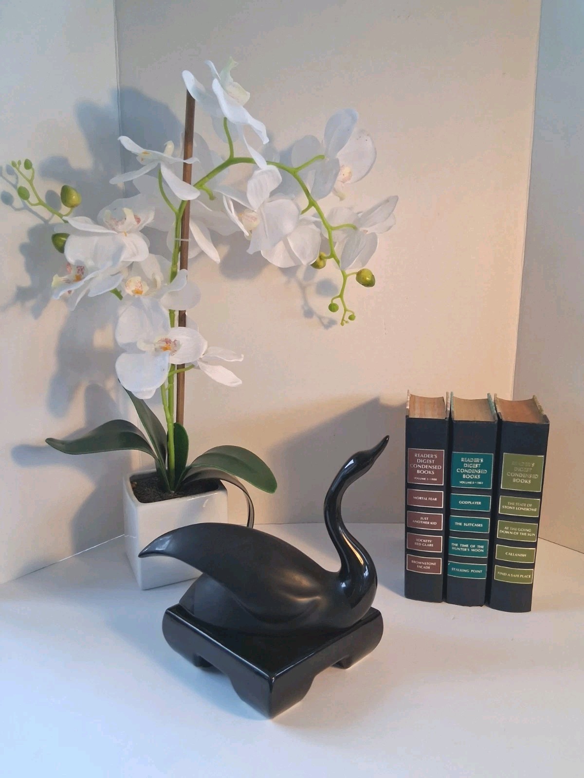 Vintage MCM Art Deco Black Swan; Matte Body, Glossy Accents; Lovely! EUC/Mint!