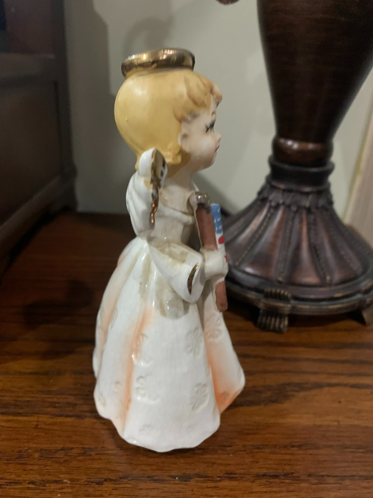 LEFTON NAPCO Japan JULY 4TH HOLIDAY STARS & STRIPES ANGEL FIGURINE 5″