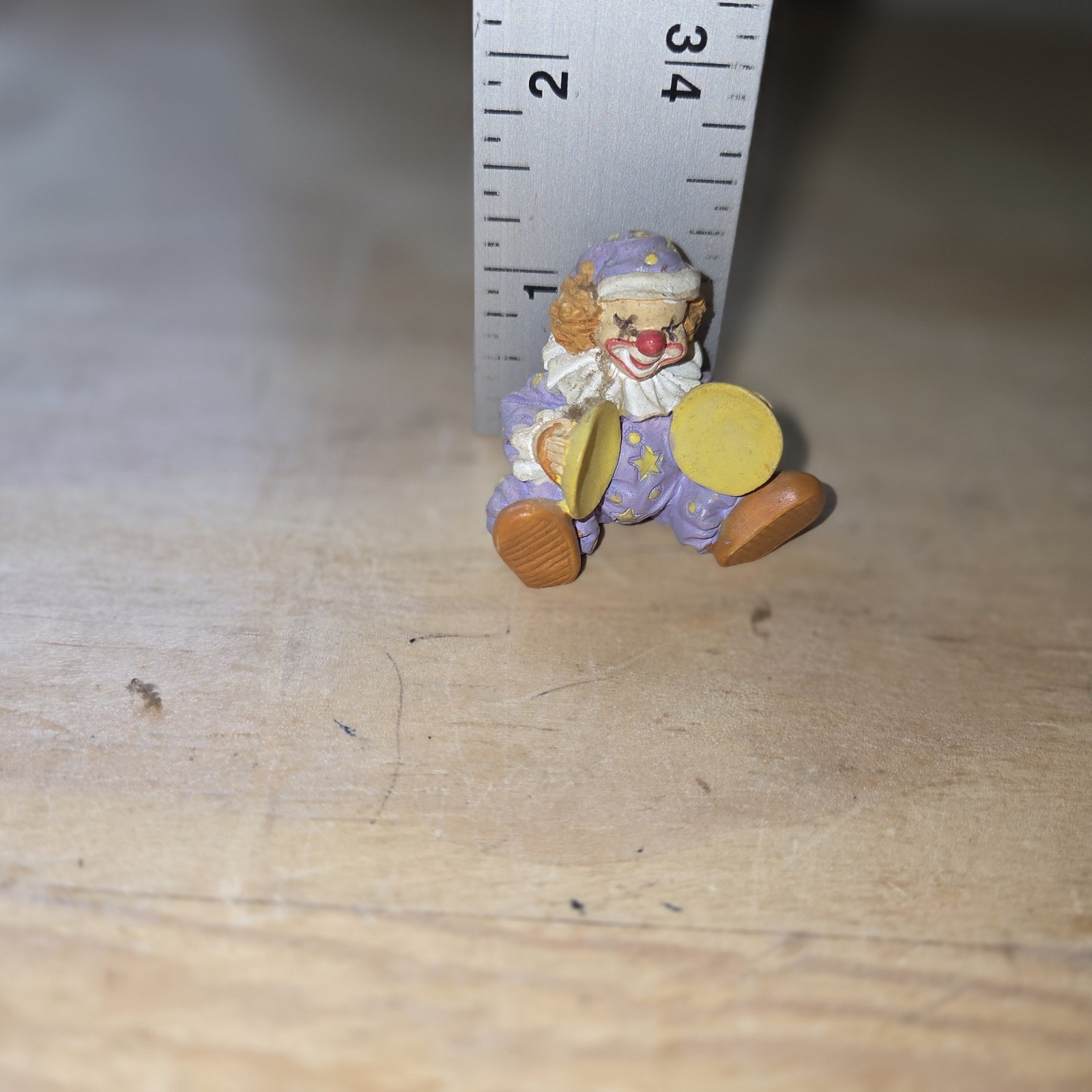Vtg Circus Clowns Lot Of 6. 1-2 Inches Tall