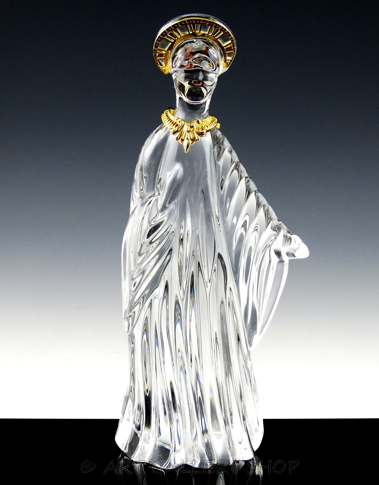 Gorham Germany Crystal CHRISTMAS NATIVITY WITH GOLD HOLY FAMILY MARY ONLY
