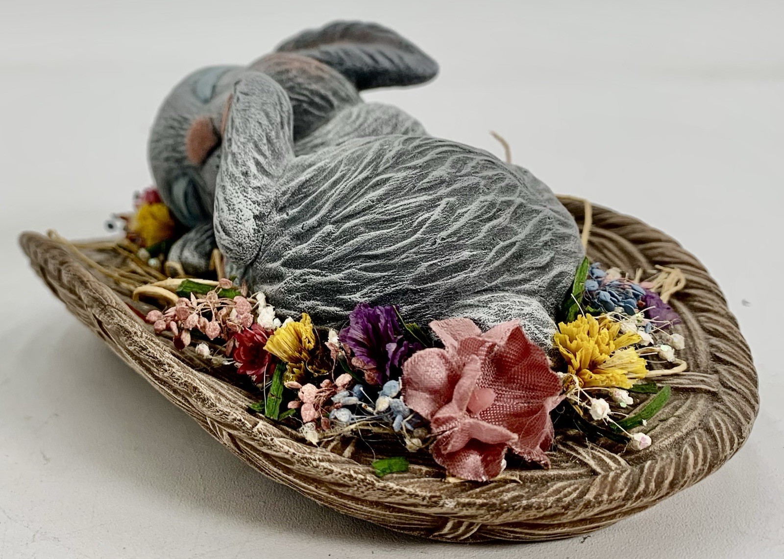 VINTAGE SCIOTO SLEEPING BUNNY Hand Painted