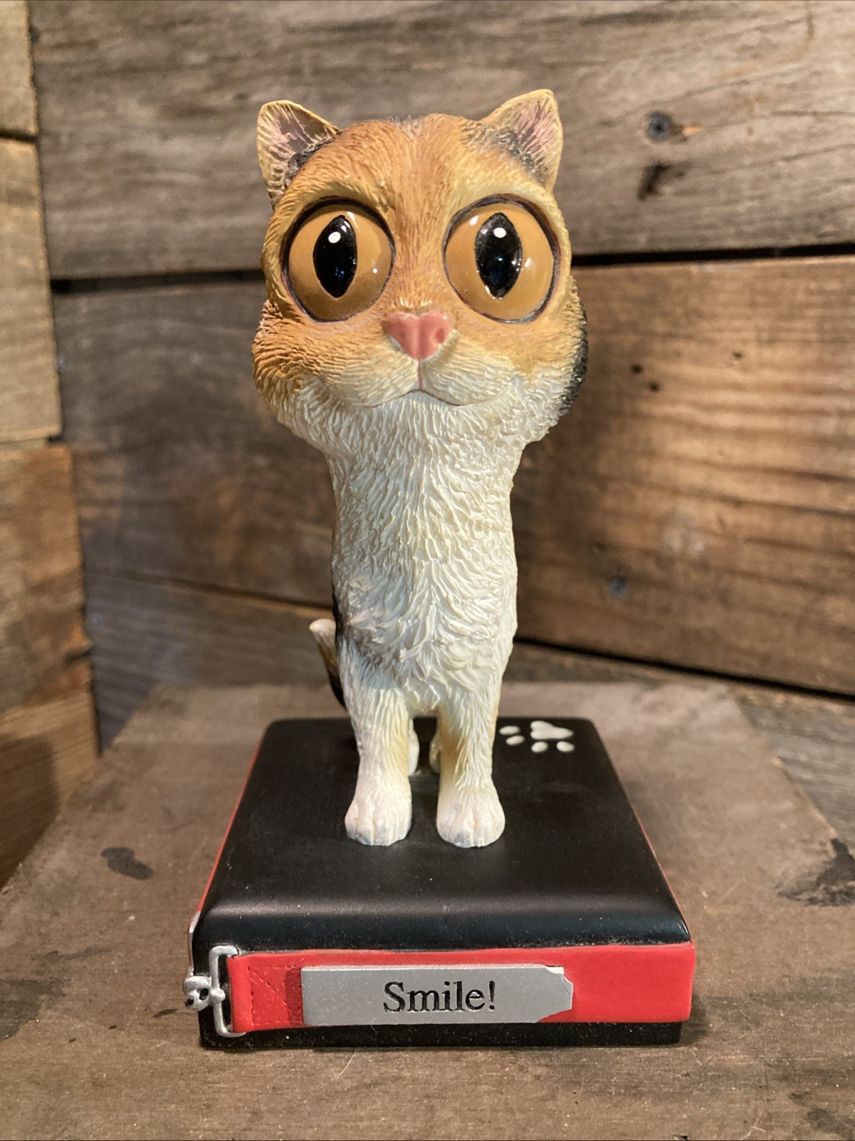 Twisted Whiskers…Because Life Can Be Ruff “SMILE!” Cat Figurine 6”