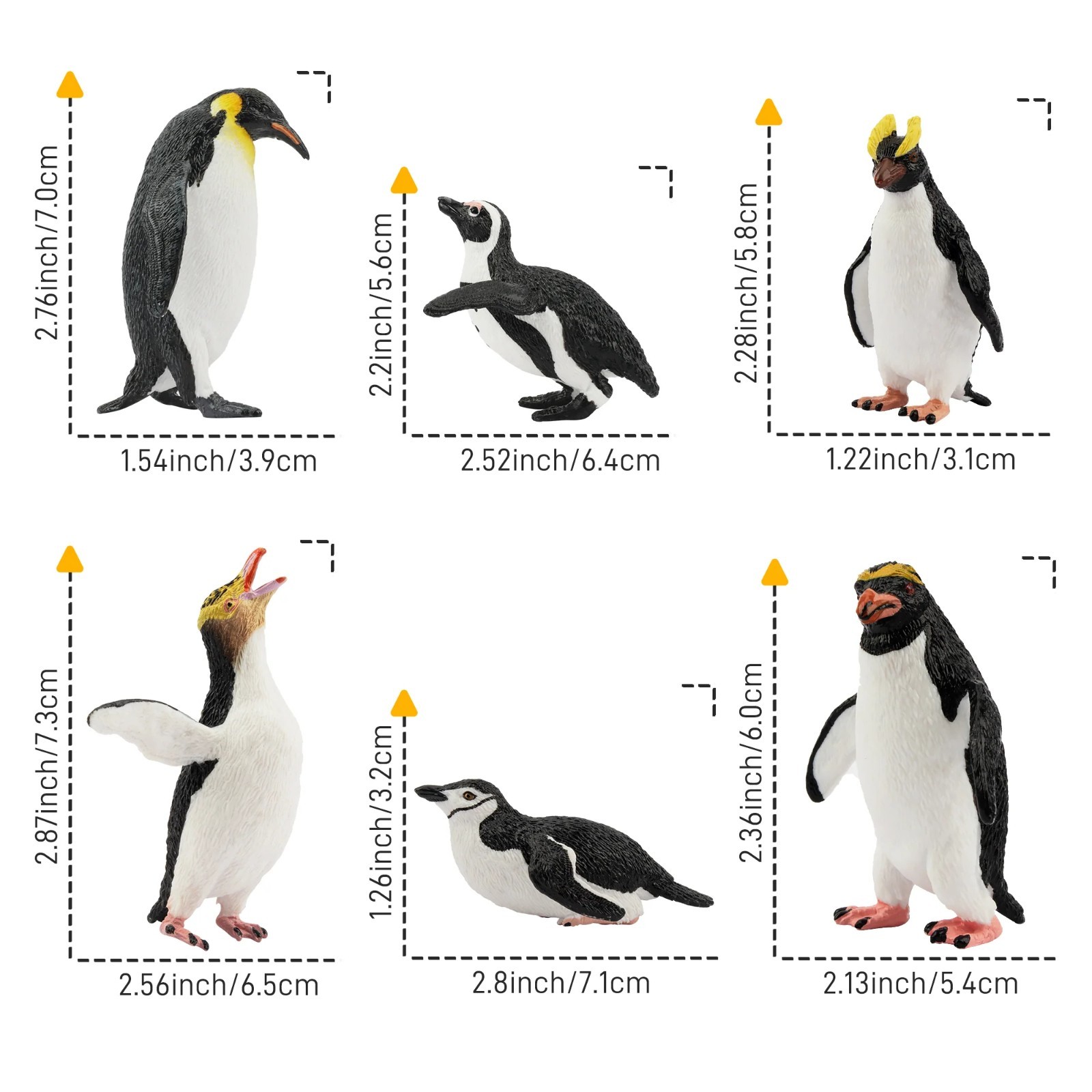 Toymany 12-pcs Penguin Animal Figurine Collectible Hand-painted Toy Set