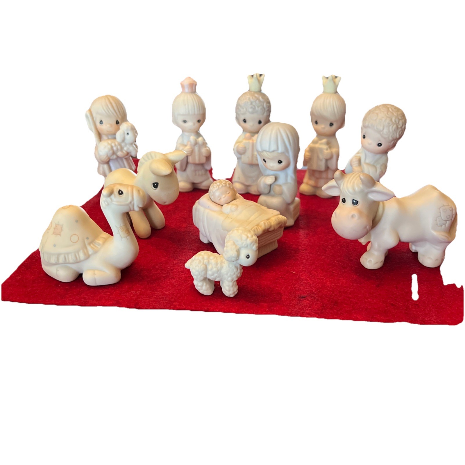 Enesco Precious Moments The Nativity E2395 11 Piece Vtg 1982 Jonathan & David